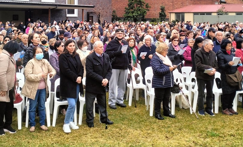 Sr Monica Cavanagh RS, was joined by thousands to celebrate the feast of St Mary MacKillop at the saint’s former home. Photo: Marilyn Rodrigues