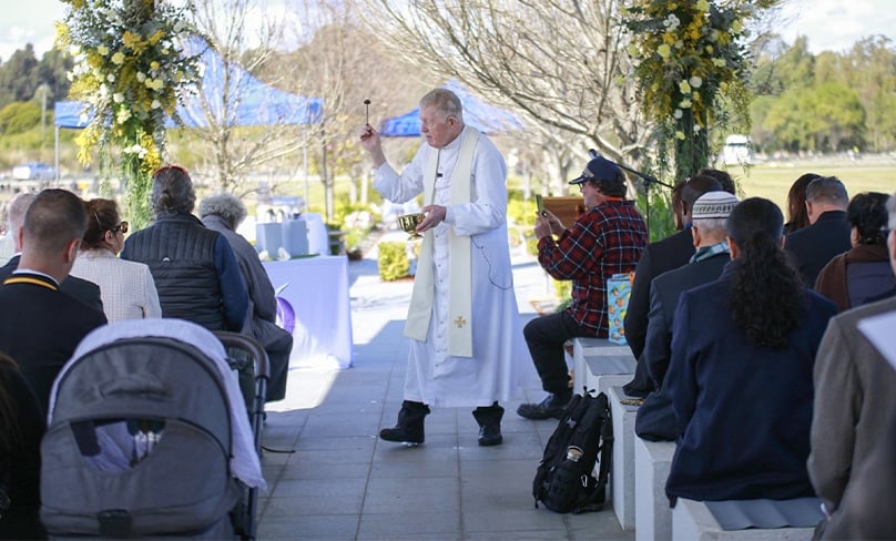 The Bringing Them Home interment service for the homeless at Rookwood Catholic Cemetery on 8 August, led by Bishop Terence Brady, was held during Homelessness Week and coincided with St Mary MacKillop’s feast day. Photo: Supplied