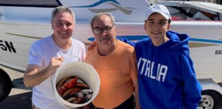 Guy Zangari with his father Rosario and son Christian, after a day of fishing. Photo: Guy Zangari