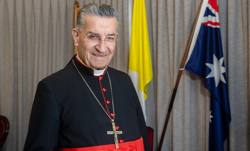 His Beatitude Mar Bechara Boutros Cardinal Rai, Maronite Patriarch of Antioch and all the East, has arrived in Australia to celebrate the Maronite Eparchy’s golden jubilee. Photo: Giovanni Portelli
