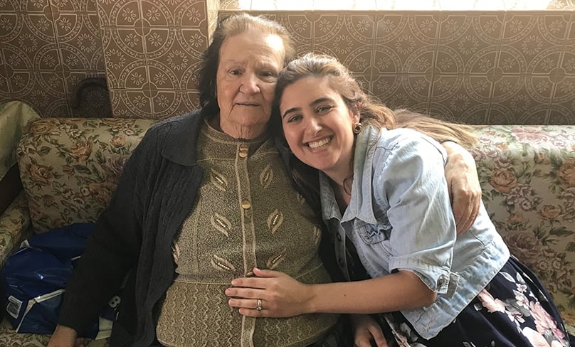 Project officer for the Archdiocese of Sydney’s Catholic Women’s Network Helena Roumanus with her Siti (grandmother) Hesnay who was unconditional and completely selfless. Photo: Supplied
