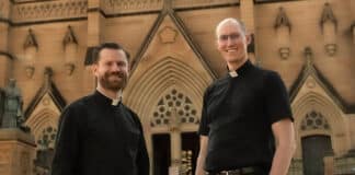Deacons Richard Sofatzis and Matthew Lukaszewicz will be ordained to the priesthood by Archbishop Anthony Fisher OP at St Mary’s Cathedral on 9 September. Photo: Giovanni Portelli