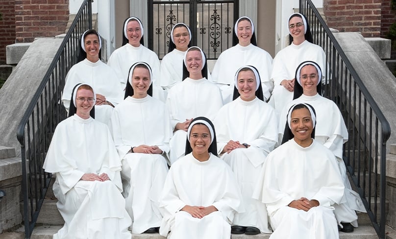 Sister Moana Grace (front right) with 11 other newly-professed sisters. Photo: Sr Mary Justin OP