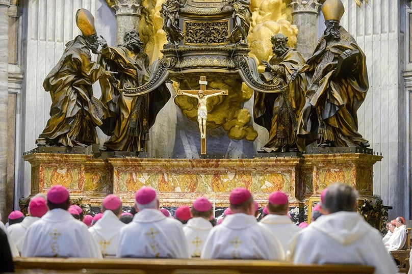 Bishops concelebrate Mass as part of the assembly of the Synod of Bishops. Photo: CNS photo/Stefano Carofei, pool