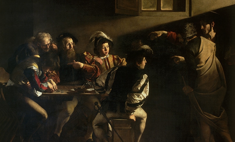 The Calling of Saint Matthew by Caravaggio, c. 1599-1600. Photo: Wikimedia Commons/ Public Domain