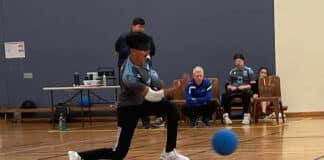 All Saints Catholic College Liverpool Year 8 student, Aryan Narayan was awarded top scorer of the tournament and a spot on the national youth goalball team. Photo: SCS Sport