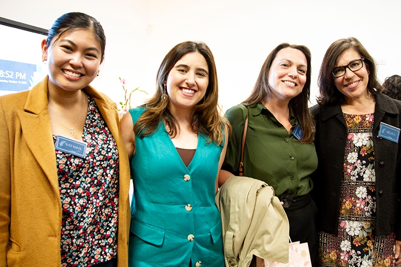 Helena Roumanus (second from left) with participants in the mentoring network. Photo: Marilyn Rodrigues
