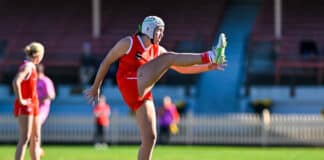 Kendra Blattman playing for the Swans Academy side at North Sydney oval. Photo: SCS Sport