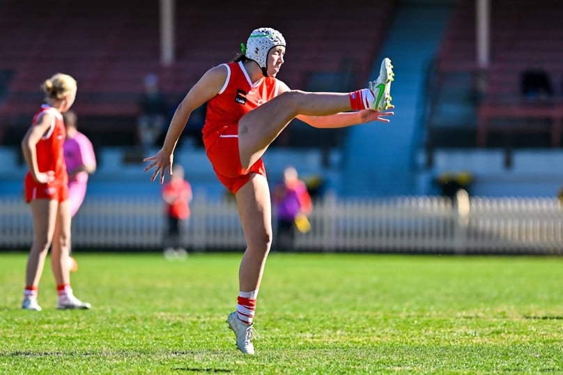 Kendra Blattman playing for the Swans Academy side at North Sydney oval. Photo: SCS Sport