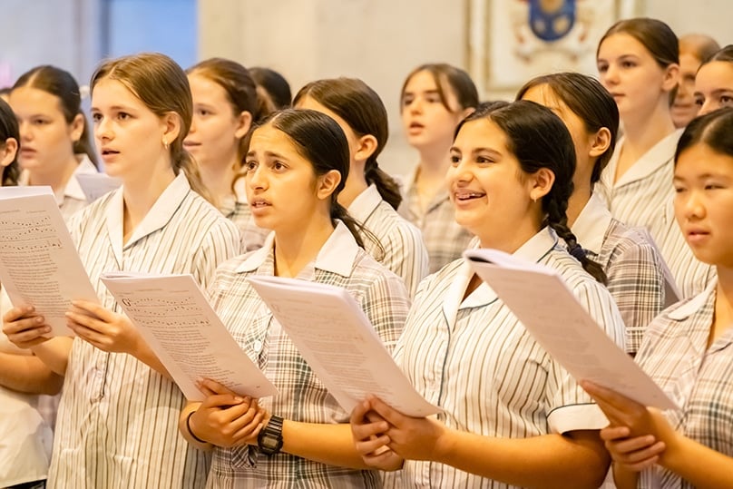The young singers themselves say they’re finding friendship and faith through Gregorian chant and other forms of sacred music. Photo: Giovanni Portelli