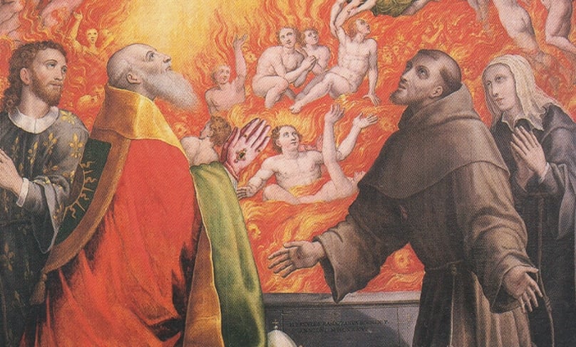 Detail from the liberation of the Souls from Purgatory by Ercole Ramazzani, c. 1586. Photo: Wikimedia Commons/Public Domain