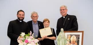 Couples were recognised for significant marriage milestones on Life, Marriage and Family Sunday. Photo: Giovanni Portelli