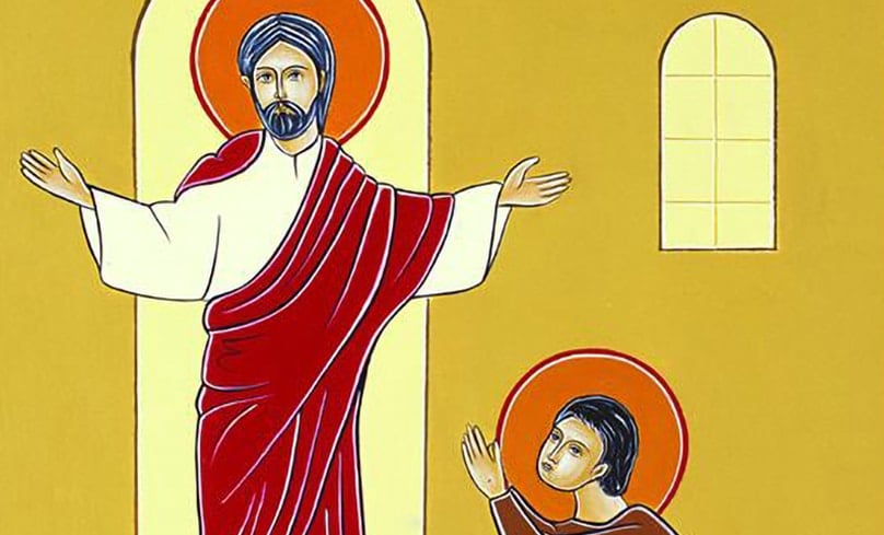 Maronite icon written by Fr Abdo Badwi (USEK, Lebanon) tells the great story of the prodigal son. Image: sjmaronite.org
