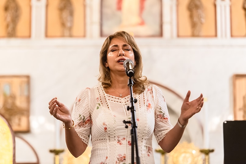 Singer Ghada Daher-Elmowy. Photo: Giovanni Portelli