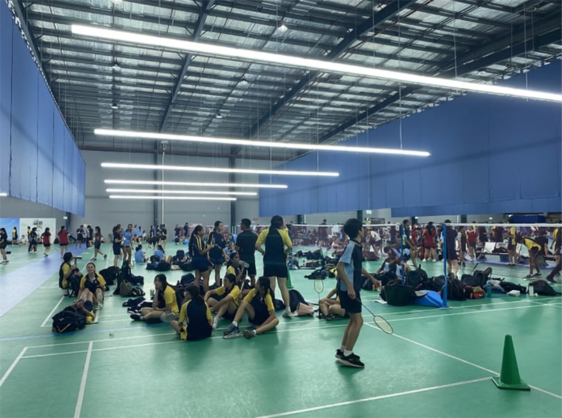 Students from 25 schools gather at Roketto Badminton centre for the Sydney Catholic Schools 2023 Badminton Gala Day. Photo: Bethany Alvaro