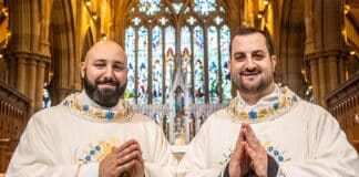 Fr Ben Saliba and Fr Roberto Keryakos, new assistant priests at St Mary’s Cathedral. Photo: Giovanni Portelli