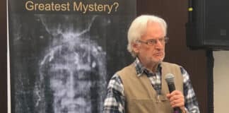 David Rolfe, a British documentary film producer, announces a $1 million challenge prize to anyone who can recreate the Shroud of Turin using only 14th century tools and techniques. Photo: OSV