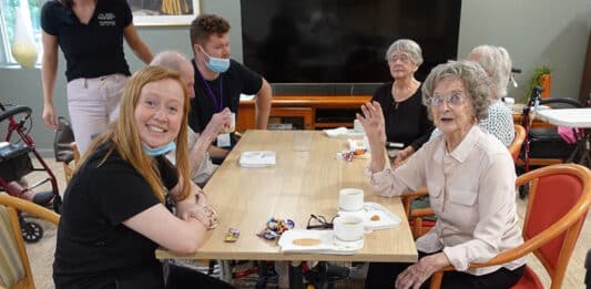 Sydney Catholic Youth volunteers gave up their Saturday for “Hands of Mercy,” and elderly outreach event to encourage young people to perform a corporal act of mercy this Lent. Photo: Supplied