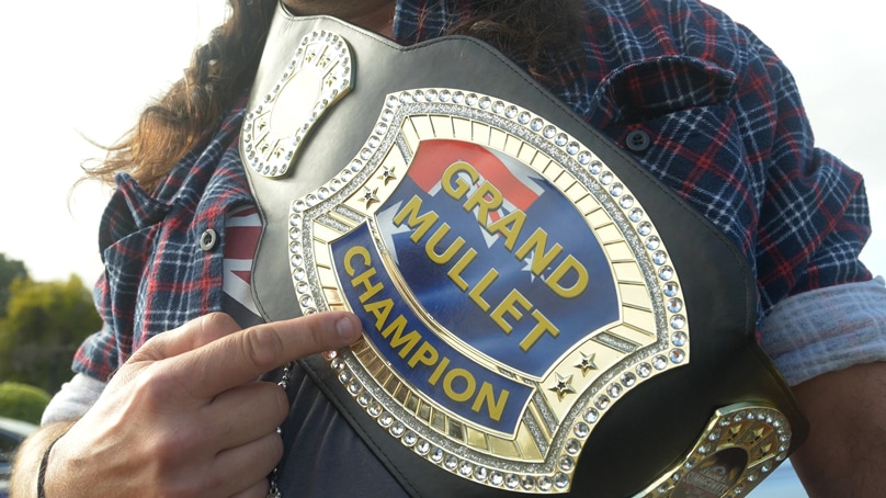 Anton became ‘Grand Mullet Champion’ at Summernats. Photo: Sydney Centre for Evangelisation