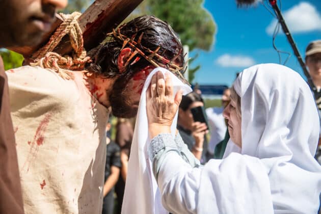 Christ's face is wiped by Veronica on the way to His crucifixion. Photo: Giovanni Portelli