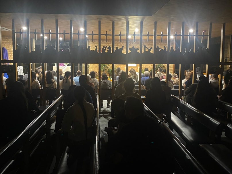 Priests and parishioners responded to the Visitation of Seven Churches in droves, with churches across Sydney open until midnight. Photo: Supplied