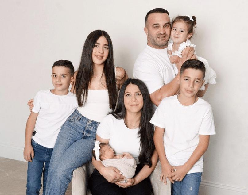 Leila Abdallah with her family. Photo: Supplied